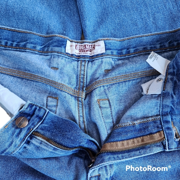 Big Mac Workwear Denim 5 Pocketed Jeans with Leg Embellished Art 34 X 30 - Picture 8 of 11